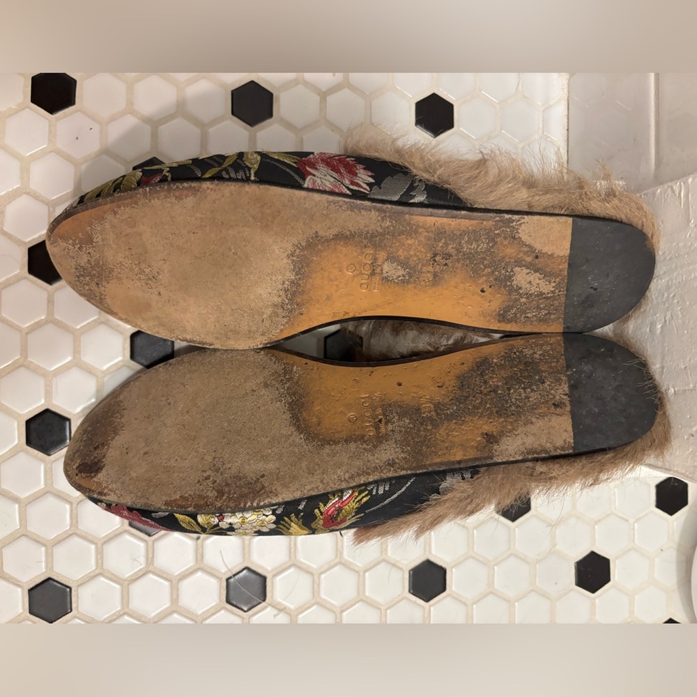 Gucci fur lined slides - Picture 2 of 4